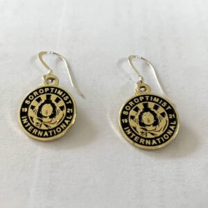 Øreringe med Soroptimist logo/ikon